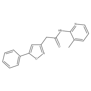 N-(3-methylpyridin-2-yl)-2-(5-phenylisoxazol-3-yl)acetamide结构式