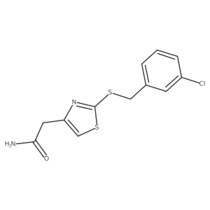 2-(2-((3-Chlorobenzyl)thio)thiazol-4-yl)acetamide Structure