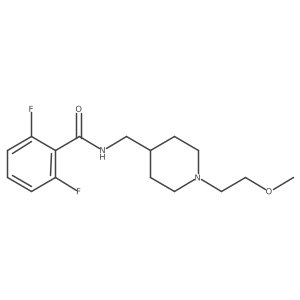 2,6-difluoro-N-((1-(2-methoxyethyl)piperidin-4-yl)methyl)benzamide结构式