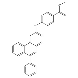 methyl 4-[[2-(2-oxo-4-phenyl-quinazolin-1-yl)acetyl]amino]benzoate Structure