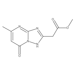 7-Hydroxy-2-methoxycarbonylmethyl-5-methyl-s-triazolo[1,5-a]pyrimidine Structure
