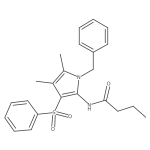 N-[1-benzyl-4,5-dimethyl-3-(phenylsulfonyl)-1H-pyrrol-2-yl]butanamide Structure