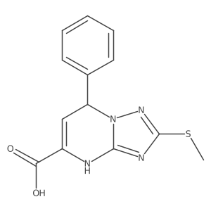 2-(Methylsulfanyl)-7-phenyl-4,7-dihydro[1,2,4]triazolo[1,5-a]pyrimidine-5-carboxylic acid结构式