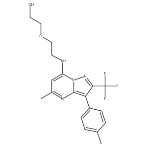 2-(2-{[5-Methyl-3-(4-methylphenyl)-2-(trifluoromethyl)pyrazolo[1,5-a]pyrimidin-7-yl]amino}ethoxy)ethanol Structure