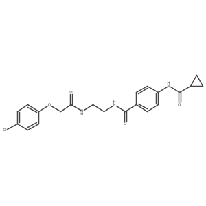 N-[4-({2-[2-(4-chlorophenoxy)acetamido]ethyl}carbamoyl)phenyl]cyclopropanecarboxamide Structure
