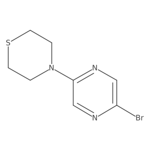 4-(5-Bromo-2-pyrazinyl)thiomorpholine结构式