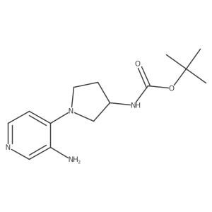 Tert-butyl 1-(3-aminopyridin-4-yl)pyrrolidin-3-ylcarbamate结构式
