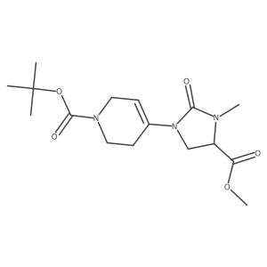 1,1-dimethylethyl 4-{3-methyl-4-[(methyloxy)carbonyl]-2-oxo-1-imidazolidinyl}-3,6-dihydro-1(2H)-pyridinecarboxylate Structure