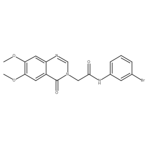 N-(3-bromophenyl)-2-(6,7-dimethoxy-4-oxoquinazolin-3(4H)-yl)acetamide结构式