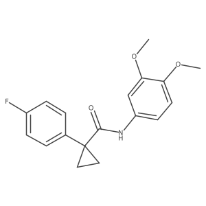 N-(3,4-dimethoxyphenyl)-1-(4-fluorophenyl)cyclopropanecarboxamide结构式