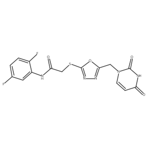 N-(2,5-difluorophenyl)-2-((5-((2,4-dioxo-3,4-dihydropyrimidin-1(2H)-yl)methyl)-1,3,4-oxadiazol-2-yl)thio)acetamide Structure