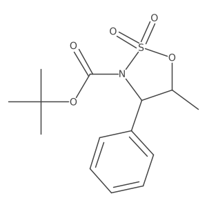 1,2,3-Oxathiazolidine-3-carboxylic acid, 5-methyl-4-phenyl-, 1,1-dimethylethyl ester, 2,2-dioxide, (4S,5R)- Structure