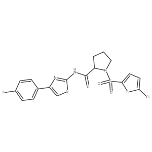 1-((5-chlorothiophen-2-yl)sulfonyl)-N-(4-(4-fluorophenyl)thiazol-2-yl)pyrrolidine-2-carboxamide Structure