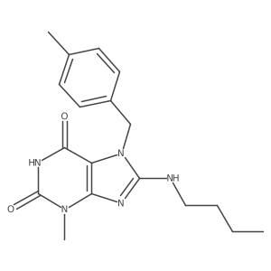 8-(butylamino)-3-methyl-7-(4-methylbenzyl)-1H-purine-2,6(3H,7H)-dione Structure