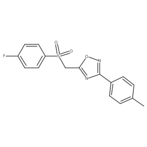 5-[(4-Fluorobenzenesulfonyl)methyl]-3-(4-methylphenyl)-1,2,4-oxadiazole结构式