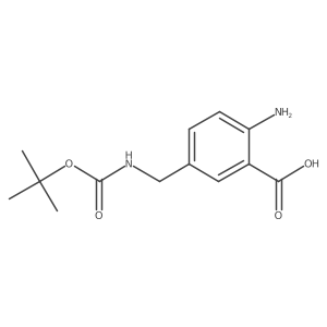 2-Amino-5-(tert-butoxycarbonylamino-methyl)-benzoic acid Structure
