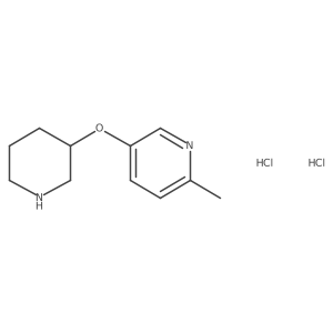2-Methyl-5-(piperidin-3-yloxy)pyridine dihydrochloride Structure
