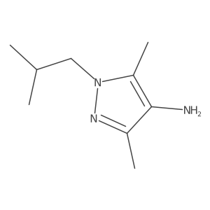 1-Isobutyl-3,5-dimethyl-1H-pyrazol-4-amine结构式