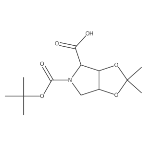 (3AR,4S,6AS)-5-(Tert-butoxycarbonyl)-2,2-dimethyltetrahydro-4H-[1,3]dioxolo[4,5-C]pyrrole-4-carboxylic acid Structure