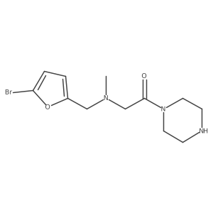 2-[[(5-Bromo-2-furanyl)methyl]methylamino]-1-(1-piperazinyl)ethanone Structure