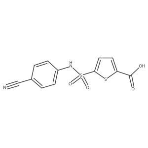 5-[[(4-Cyanophenyl)amino]sulfonyl]-2-thiophenecarboxylic acid Structure