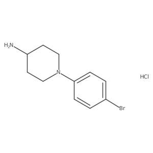 1-(4-Bromophenyl)piperidin-4-amine hydrochloride Structure