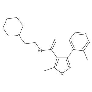 3-(2-fluorophenyl)-5-methyl-N-(2-piperidin-1-ylethyl)isoxazole-4-carboxamide Structure