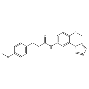 3-(4-methoxyphenyl)-N-[4-methoxy-3-(1H-tetrazol-1-yl)phenyl]propanamide Structure