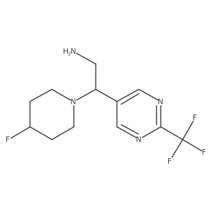 I(2)-(4-Fluoro-1-piperidinyl)-2-(trifluoromethyl)-5-pyrimidineethanamine结构式