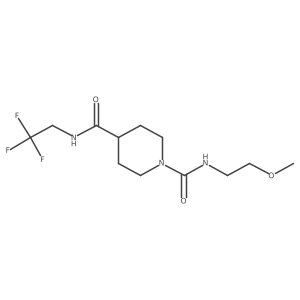 N1-(2-methoxyethyl)-N4-(2,2,2-trifluoroethyl)piperidine-1,4-dicarboxamide结构式