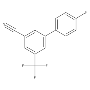 3-(4-Fluorophenyl)-5-(trifluoromethyl)benzonitrile结构式