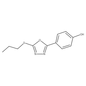 4-[5-(Propylthio)-1,3,4-oxadiazol-2-yl]phenol Structure