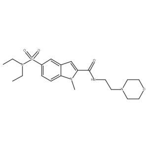 5-[(diethylamino)sulfonyl]-1-methyl-N-(2-morpholin-4-ylethyl)-1H-indole-2-carboxamide Structure