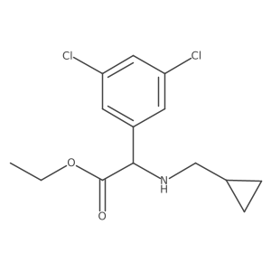 Ethyl 2-[(cyclopropylmethyl)amino]-2-(3,5-dichlorophenyl)acetate结构式