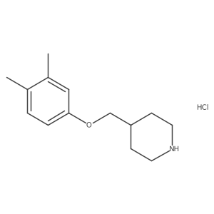 4-[(3,4-Dimethylphenoxy)methyl]piperidine hydrochloride结构式