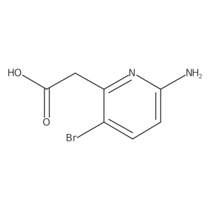 2-(6-Amino-3-bromopyridin-2-yl)acetic acid Structure