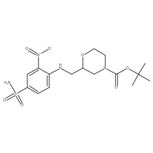 2-[[[4-(aminosulfonyl)-2-nitrophenyl]amino]methyl]-4-Morpholinecarboxylic acid 1,1-dimethylethyl ester Structure