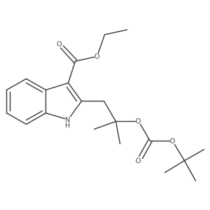 2-[2-[[(1,1-Dimethylethoxy)carbonyl]oxy]-2-methylpropyl]-1h-indole-3-carboxylic acid ethyl ester结构式