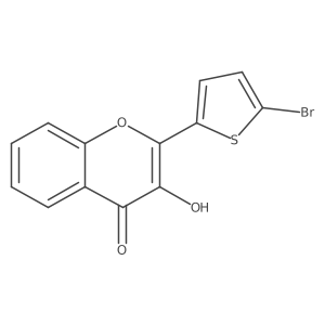 2-(5-Bromothiophen-2-yl)-3-hydroxy-chromen-4-one结构式