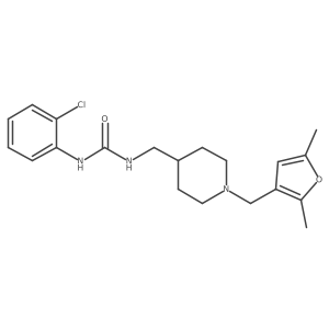 1-(2-Chlorophenyl)-3-((1-((2,5-dimethylfuran-3-yl)methyl)piperidin-4-yl)methyl)urea结构式