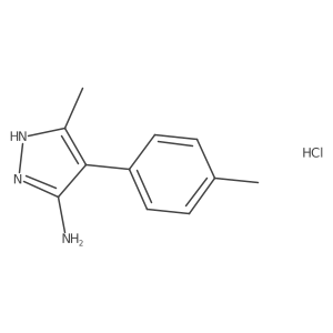 3-methyl-4-(4-methylphenyl)-1H-pyrazol-5-amine hydrochloride结构式