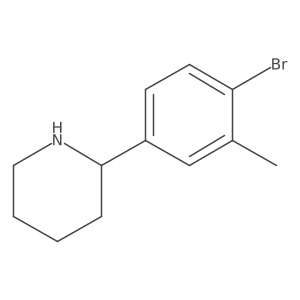 (R)-2-(4-Bromo-3-methylphenyl)piperidine Structure
