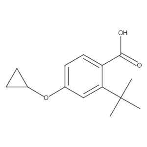 2-Tert-butyl-4-cyclopropoxybenzoic acid结构式