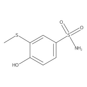 4-Hydroxy-3-(methylthio)benzenesulfonamide结构式