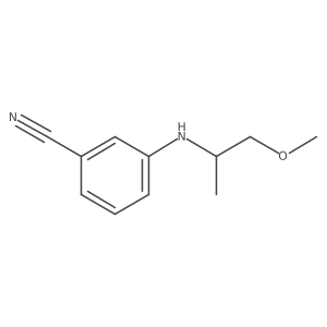 3-[(1-Methoxypropan-2-yl)amino]benzonitrile Structure