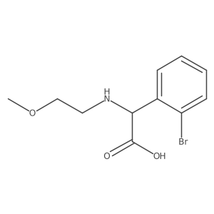 2-(2-Bromophenyl)-2-[(2-methoxyethyl)amino]acetic acid Structure