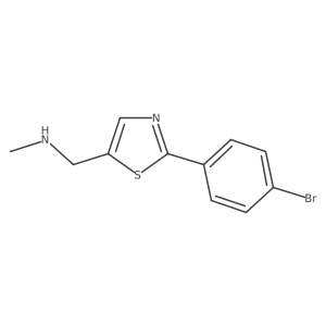 1-(2-(4-bromophenyl)thiazol-5-yl)-N-methylmethanamine结构式