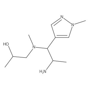 2-Propanol, 1-[[2-amino-1-(1-methyl-1H-pyrazol-4-yl)propyl]methylamino]-结构式
