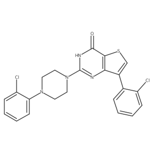 7-(2-chlorophenyl)-2-[4-(2-chlorophenyl)piperazin-1-yl]thieno[3,2-d]pyrimidin-4(3H)-one结构式