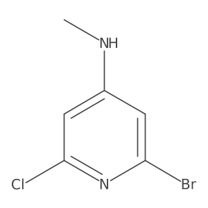 2-Bromo-6-chloro-N-methylpyridin-4-amine Structure